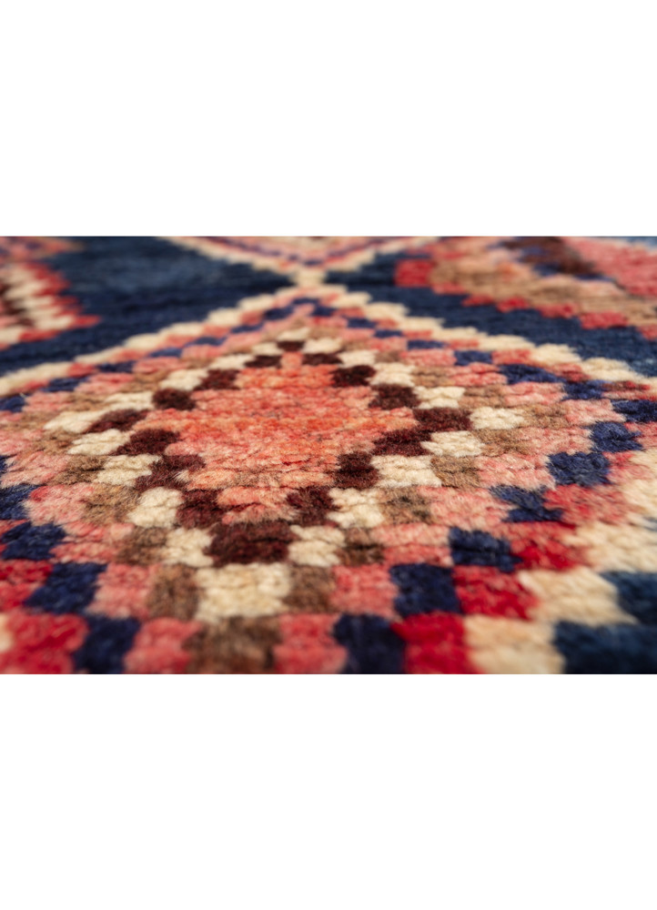 nuray blue wool hand knotted Rug - CloseUp