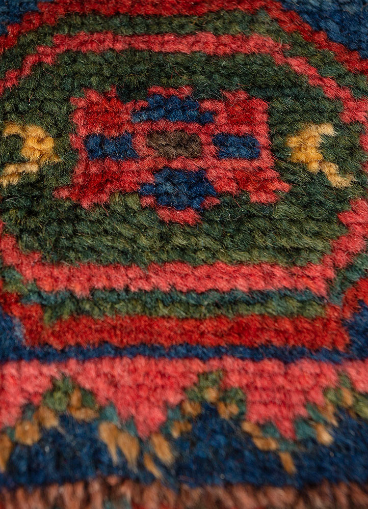 nuray red and orange wool hand knotted Rug - CloseUp nuray red and orange wool hand knotted Rug - CloseUp