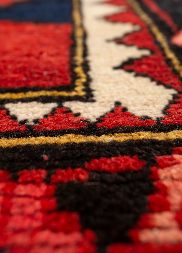 nuray red and orange wool hand knotted Rug - CloseUp nuray red and orange wool hand knotted Rug - CloseUp