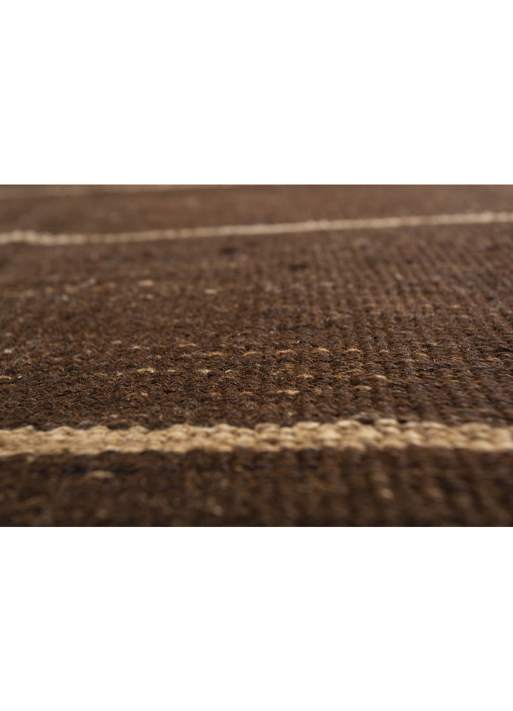 nayaab beige and brown jute and hemp flat weaves Rug - CloseUp