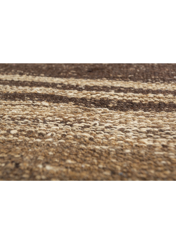 nayaab beige and brown jute and hemp flat weaves Rug - CloseUp