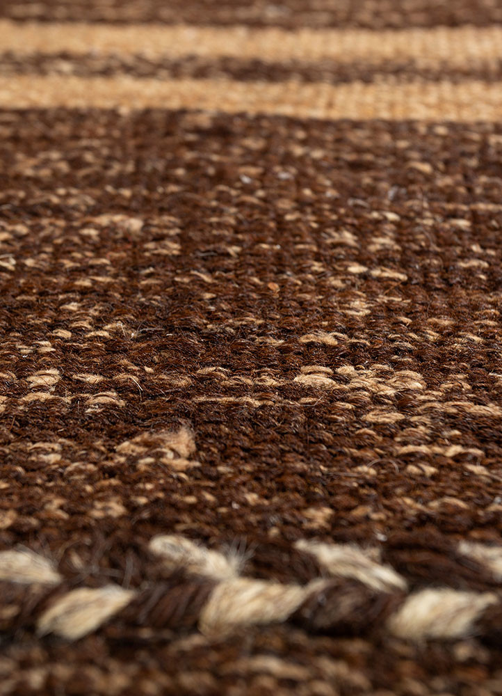 nuray beige and brown jute and hemp hand knotted Rug - CloseUp nuray beige and brown jute and hemp hand knotted Rug - CloseUp