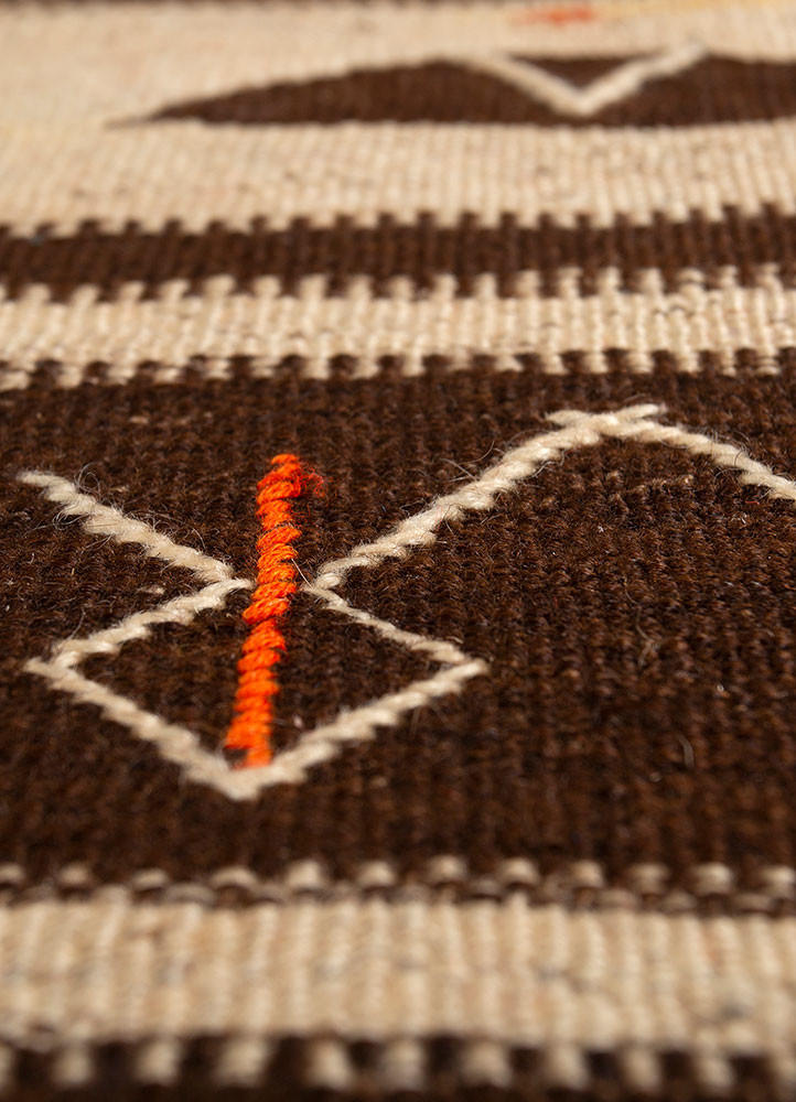 nayaab grey and black wool flat weaves Rug - CloseUp nayaab grey and black wool flat weaves Rug - CloseUp