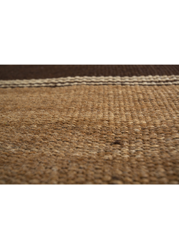 nayaab grey and black jute and hemp flat weaves Rug - CloseUp
