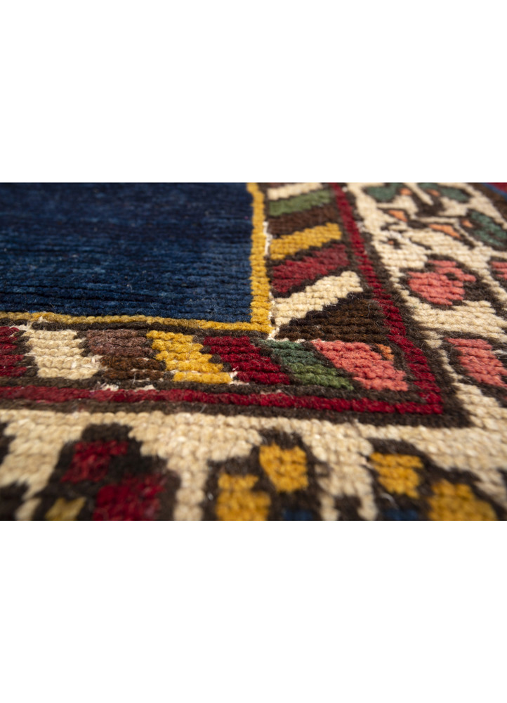 nuray red and orange wool hand knotted Rug - CloseUp