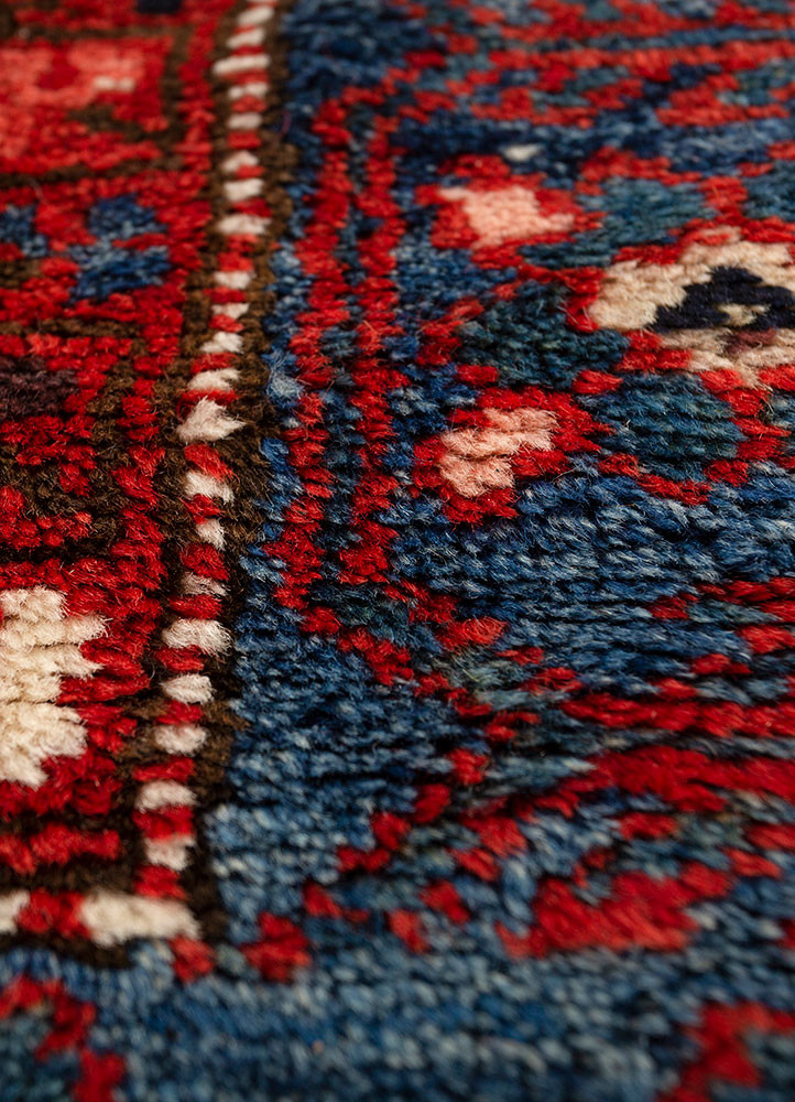nuray blue wool hand knotted Rug - CloseUp nuray blue wool hand knotted Rug - CloseUp