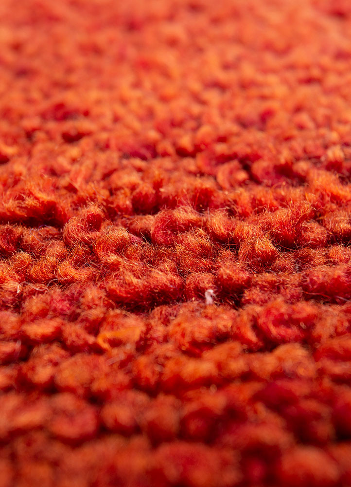 zuri red and orange wool hand knotted Rug - CloseUp zuri red and orange wool hand knotted Rug - CloseUp