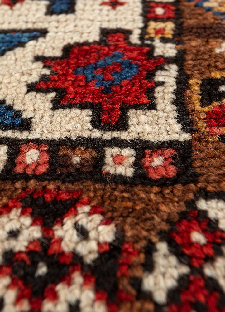 kiaan red and orange wool hand knotted Rug - CloseUp kiaan red and orange wool hand knotted Rug - CloseUp