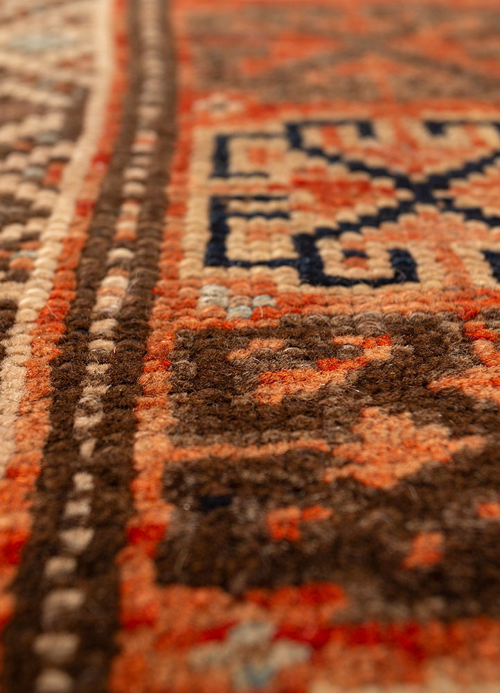 aalam blue wool hand knotted Rug - CloseUp aalam blue wool hand knotted Rug - CloseUp