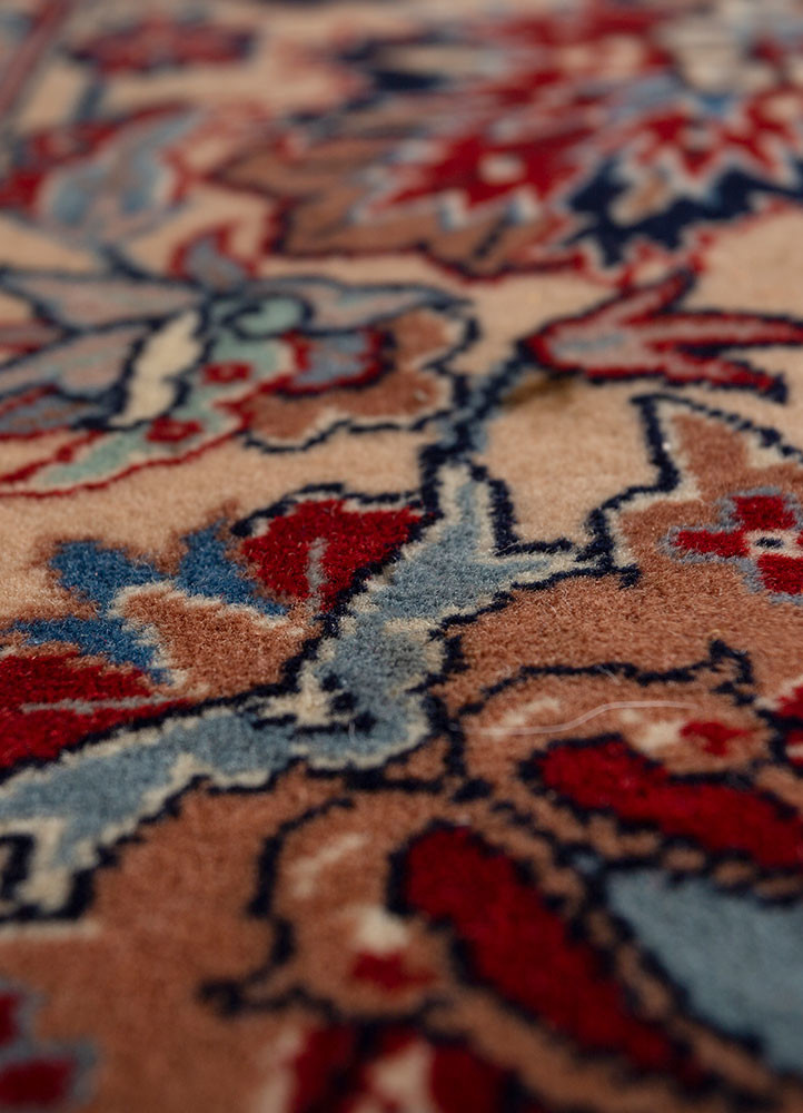 aalam blue wool hand knotted Rug - CloseUp aalam blue wool hand knotted Rug - CloseUp