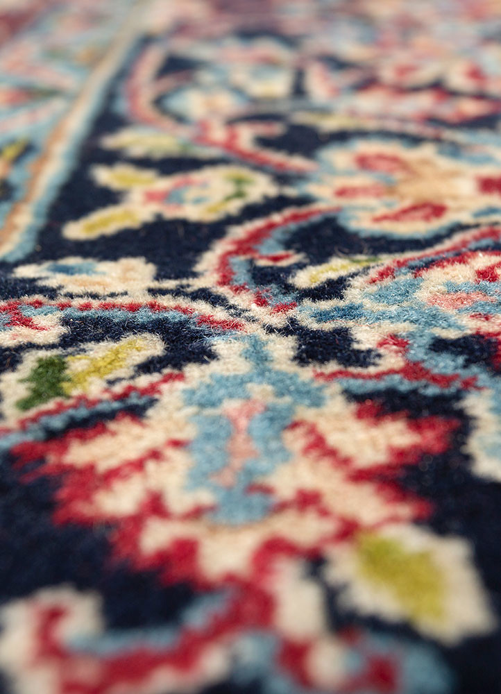 aalam red and orange wool hand knotted Rug - CloseUp aalam red and orange wool hand knotted Rug - CloseUp