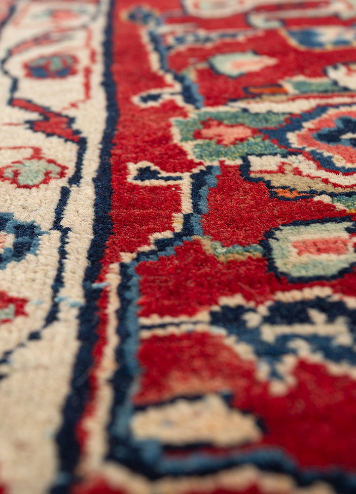 aalam blue wool hand knotted Rug - CloseUp aalam blue wool hand knotted Rug - CloseUp