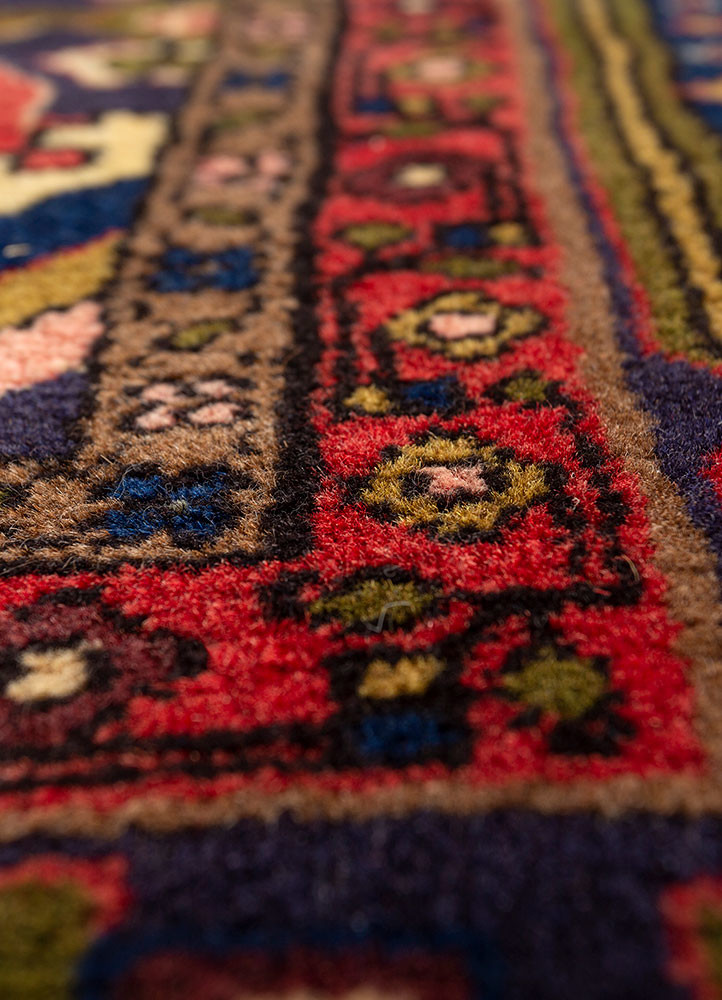 aalam red and orange wool hand knotted Rug - CloseUp aalam red and orange wool hand knotted Rug - CloseUp