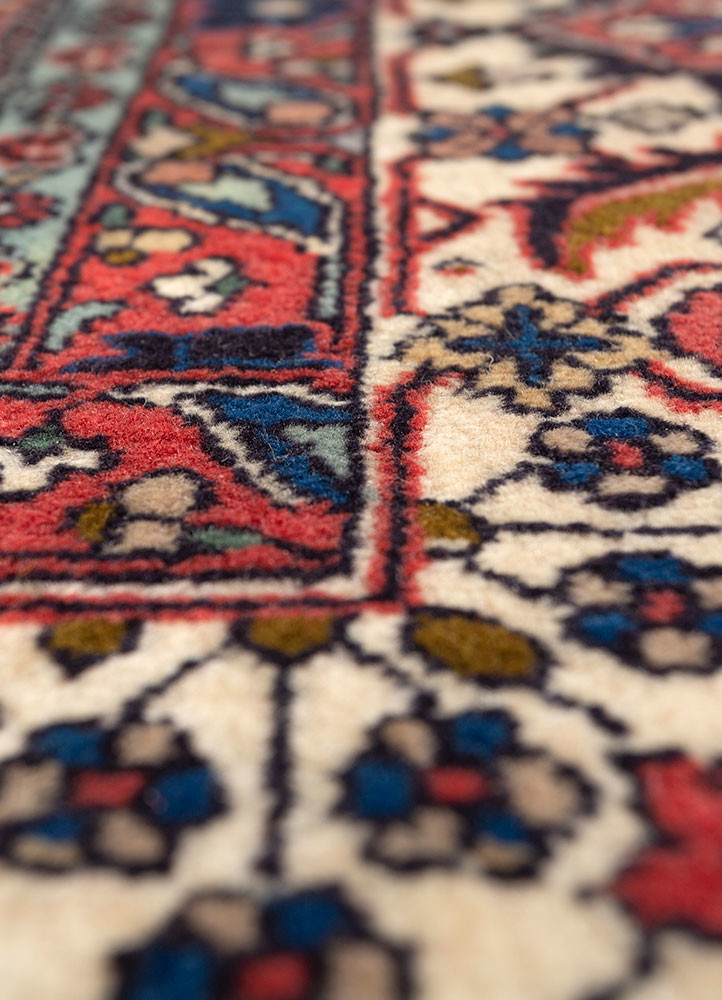 aalam red and orange wool hand knotted Rug - CloseUp aalam red and orange wool hand knotted Rug - CloseUp