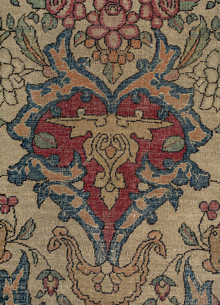 aalam red and orange wool hand knotted Rug - CloseUp aalam red and orange wool hand knotted Rug - CloseUp