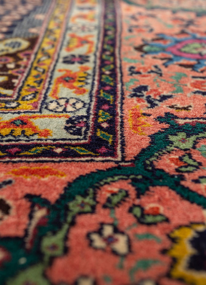 aalam blue wool hand knotted Rug - CloseUp aalam blue wool hand knotted Rug - CloseUp