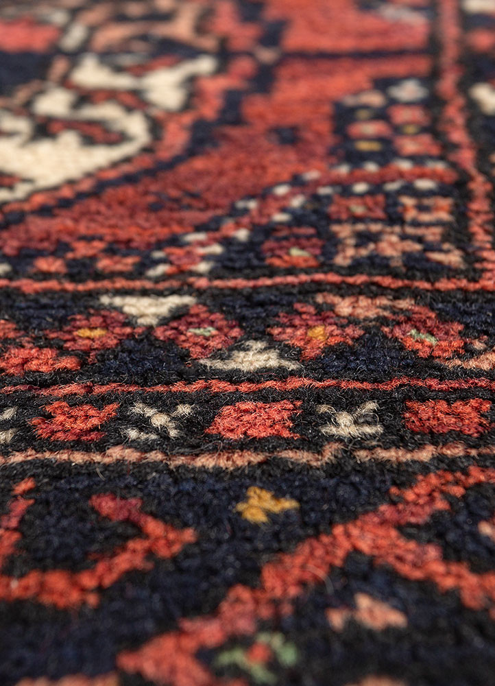 kiaan red and orange wool hand knotted Rug - CloseUp kiaan red and orange wool hand knotted Rug - CloseUp