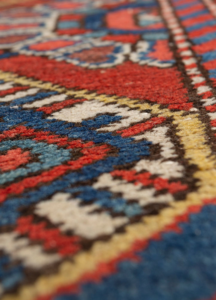 kiaan red and orange wool hand knotted Rug - CloseUp kiaan red and orange wool hand knotted Rug - CloseUp