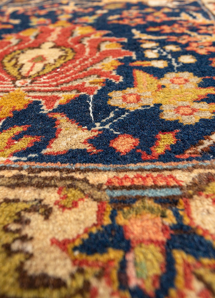 aalam red and orange wool hand knotted Rug - CloseUp aalam red and orange wool hand knotted Rug - CloseUp