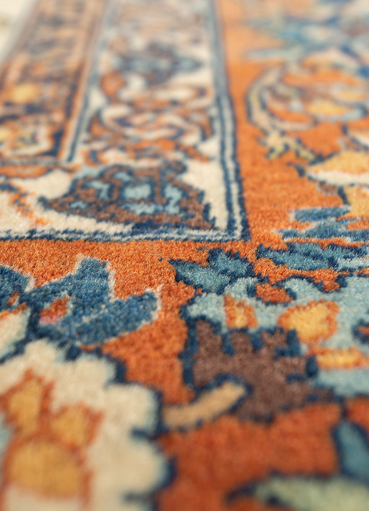 aalam ivory wool hand knotted Rug - CloseUp aalam ivory wool hand knotted Rug - CloseUp