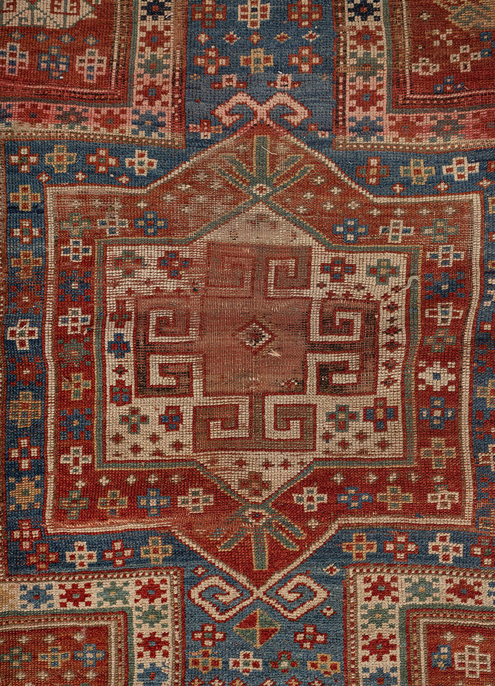kiaan red and orange wool hand knotted Rug - CloseUp kiaan red and orange wool hand knotted Rug - CloseUp