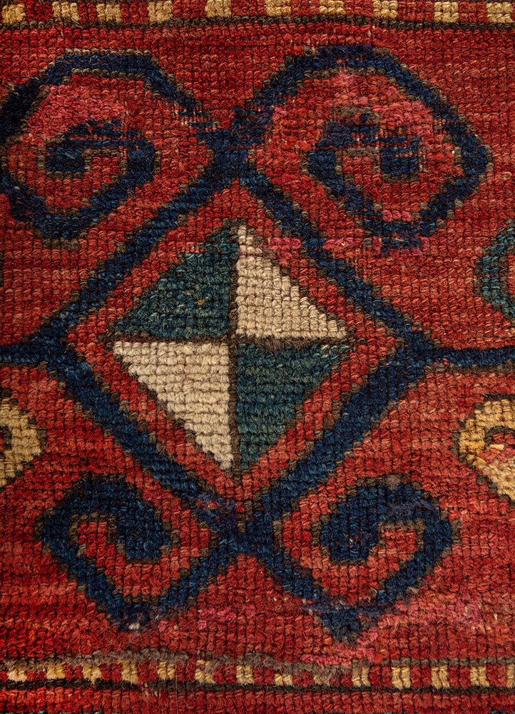aalam red and orange wool flat weaves Rug - CloseUp aalam red and orange wool flat weaves Rug - CloseUp