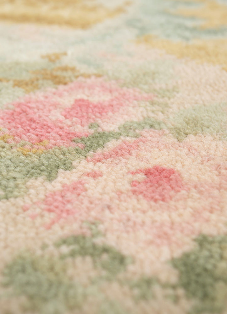aalam beige and brown wool hand knotted Rug - CloseUp aalam beige and brown wool hand knotted Rug - CloseUp