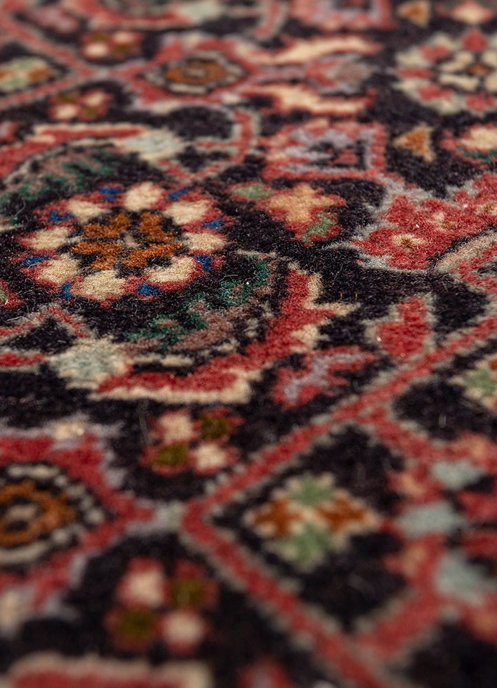 aalam ivory wool hand knotted Rug - CloseUp