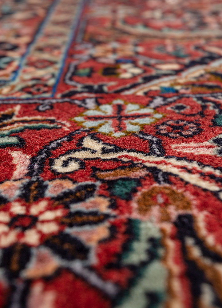 aalam ivory wool hand knotted Rug - CloseUp aalam ivory wool hand knotted Rug - CloseUp