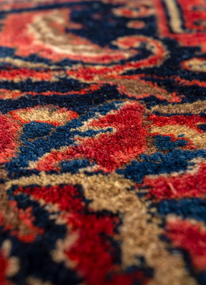 aalam pink and purple wool hand knotted Rug - CloseUp aalam pink and purple wool hand knotted Rug - CloseUp