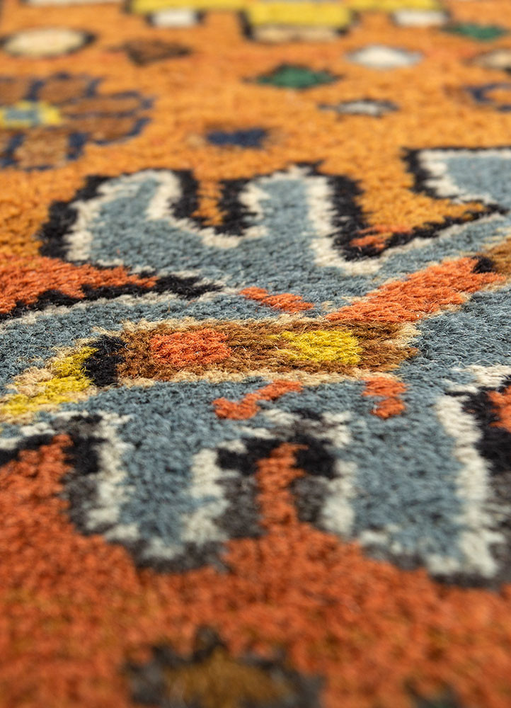 aalam ivory wool hand knotted Rug - CloseUp aalam ivory wool hand knotted Rug - CloseUp