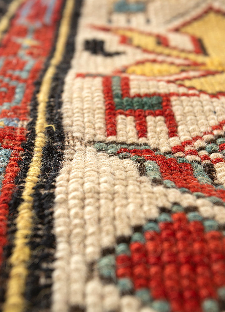 kiaan green wool hand knotted Rug - CloseUp kiaan green wool hand knotted Rug - CloseUp