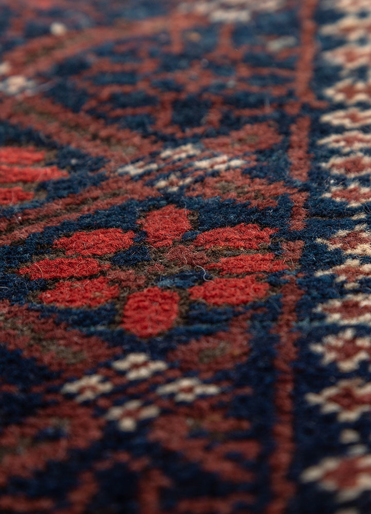 aalam beige and brown wool hand knotted Rug - CloseUp