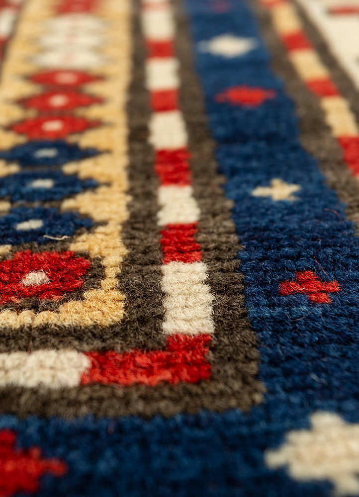 kiaan red and orange wool hand knotted Rug - CloseUp kiaan red and orange wool hand knotted Rug - CloseUp