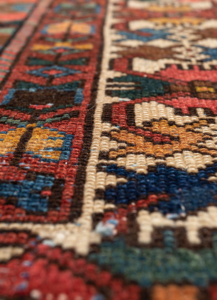 aalam blue wool hand knotted Rug - CloseUp aalam blue wool hand knotted Rug - CloseUp