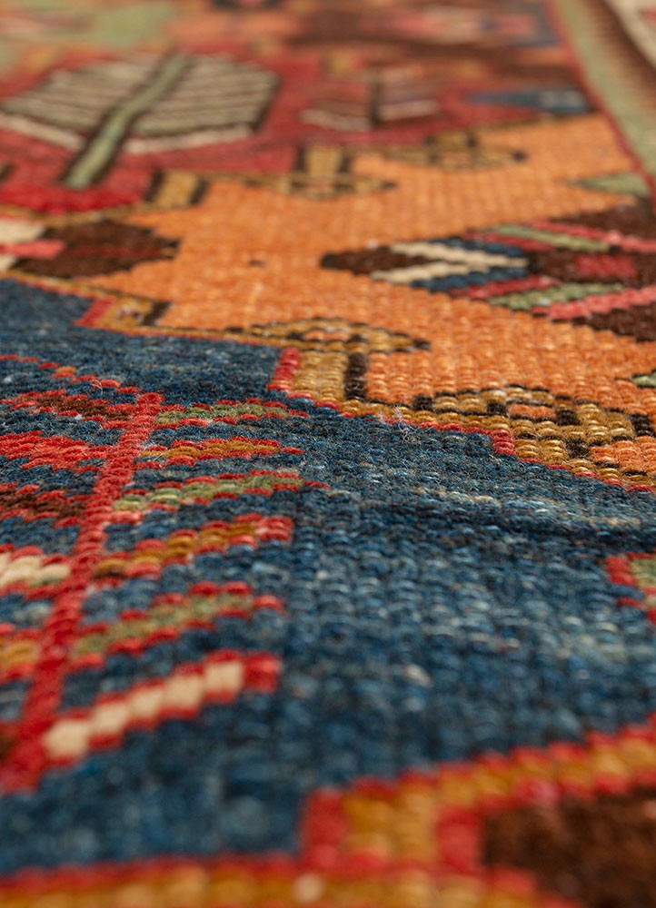 aalam beige and brown wool hand knotted Rug - CloseUp aalam beige and brown wool hand knotted Rug - CloseUp