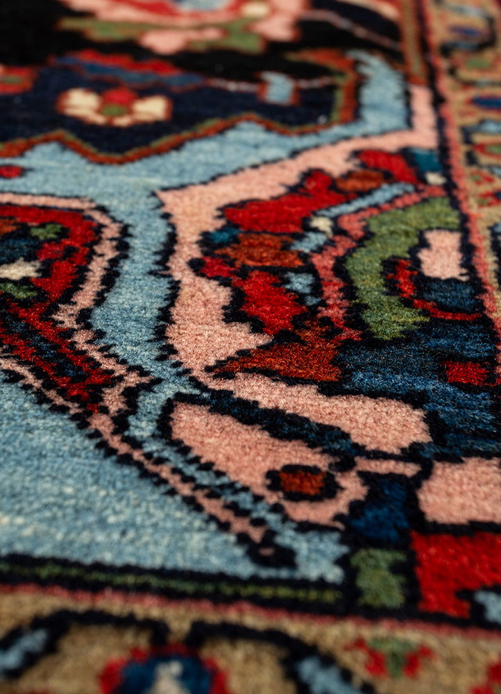 aalam red and orange wool hand knotted Rug - CloseUp aalam red and orange wool hand knotted Rug - CloseUp