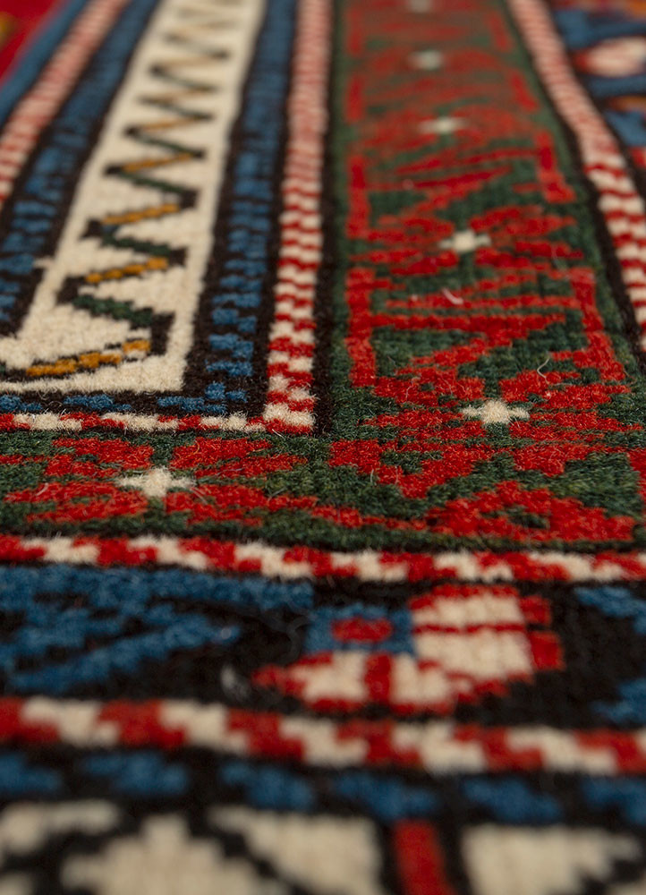 aalam blue wool hand knotted Rug - CloseUp aalam blue wool hand knotted Rug - CloseUp