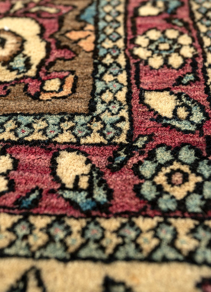 aalam blue wool hand knotted Rug - CloseUp aalam blue wool hand knotted Rug - CloseUp