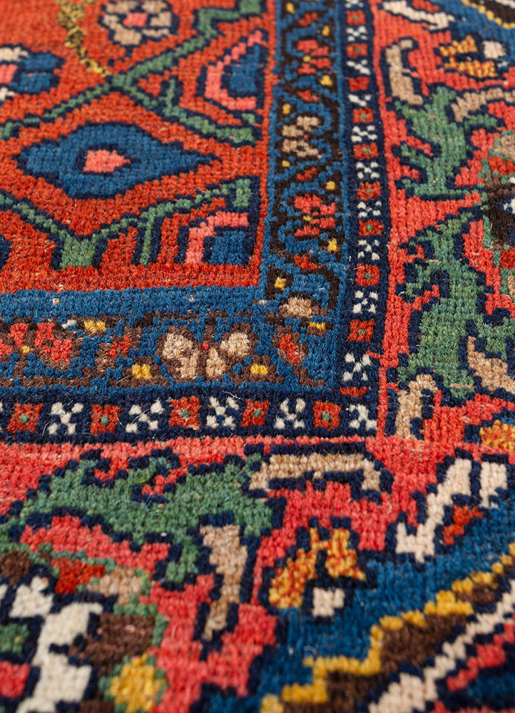 aalam blue wool hand knotted Rug - CloseUp aalam blue wool hand knotted Rug - CloseUp