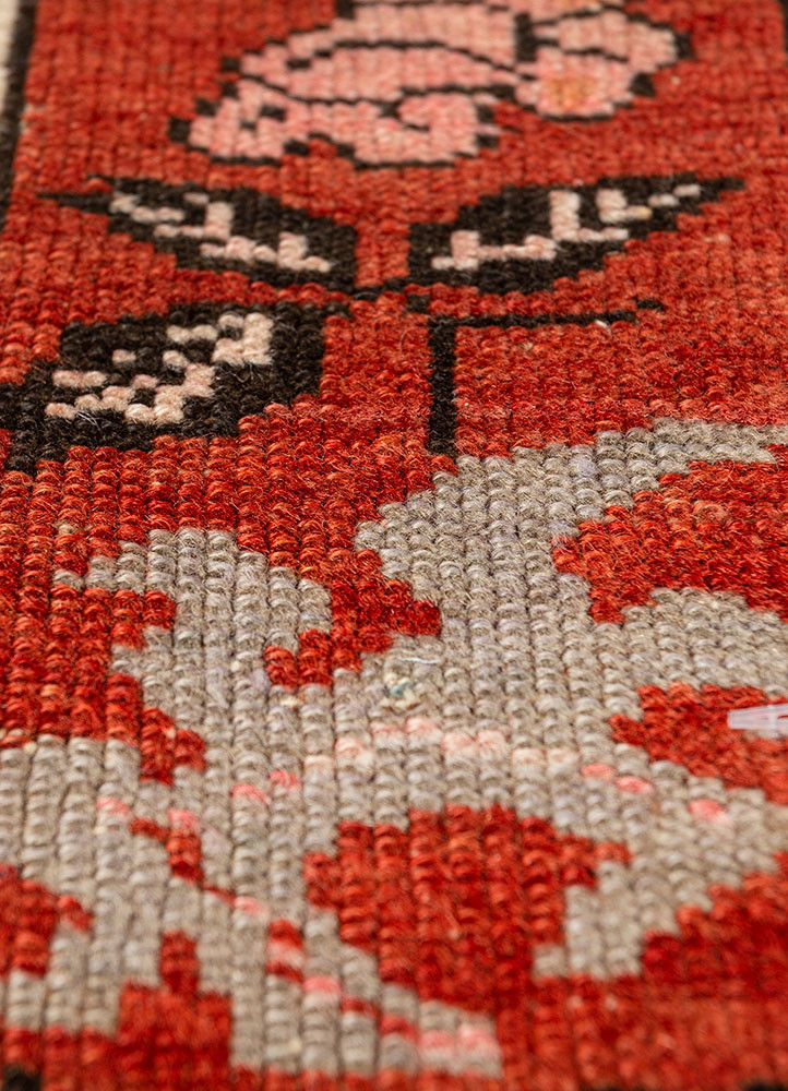 kiaan beige and brown wool hand knotted Rug - CloseUp kiaan beige and brown wool hand knotted Rug - CloseUp