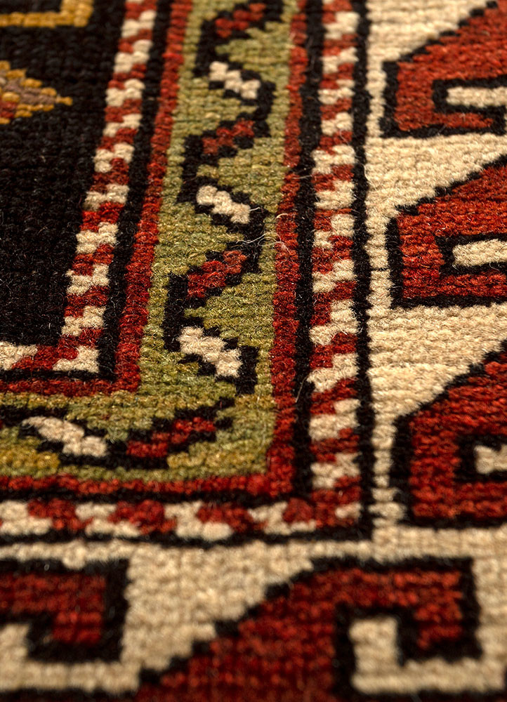 kiaan beige and brown wool hand knotted Rug - CloseUp kiaan beige and brown wool hand knotted Rug - CloseUp