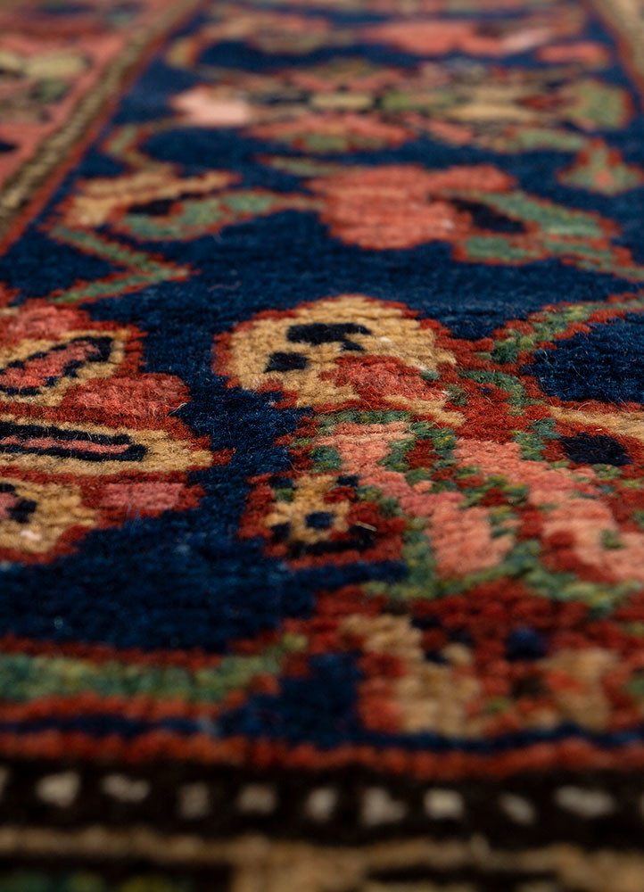 aalam blue wool hand knotted Rug - CloseUp aalam blue wool hand knotted Rug - CloseUp