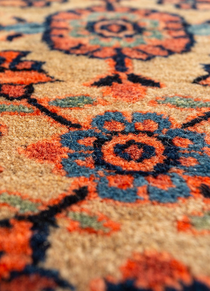 aalam blue wool hand knotted Rug - CloseUp aalam blue wool hand knotted Rug - CloseUp
