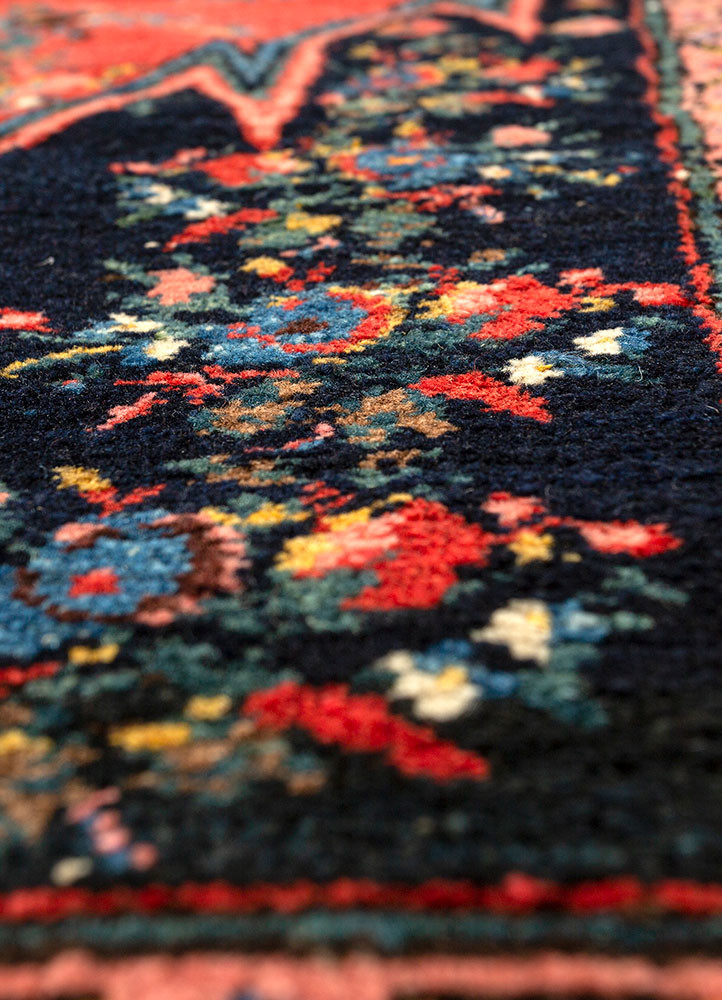 aalam red and orange wool hand knotted Rug - CloseUp aalam red and orange wool hand knotted Rug - CloseUp