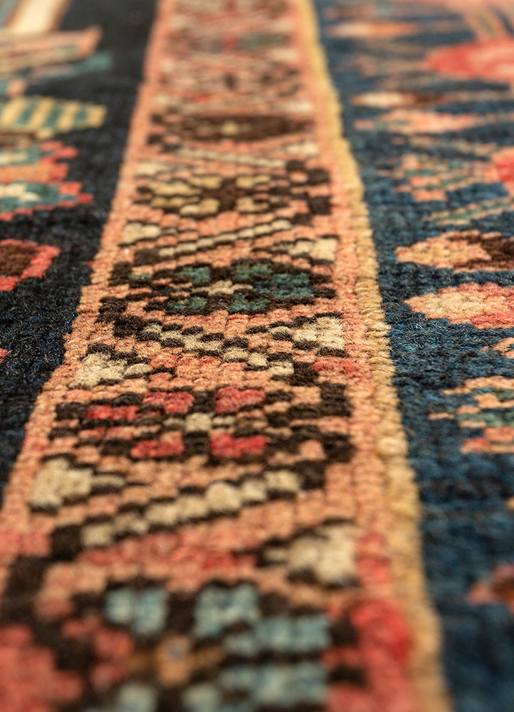 aalam red and orange wool hand knotted Rug - CloseUp aalam red and orange wool hand knotted Rug - CloseUp