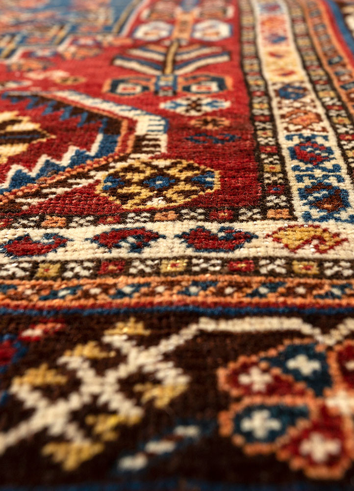 kiaan blue wool hand knotted Rug - CloseUp kiaan blue wool hand knotted Rug - CloseUp