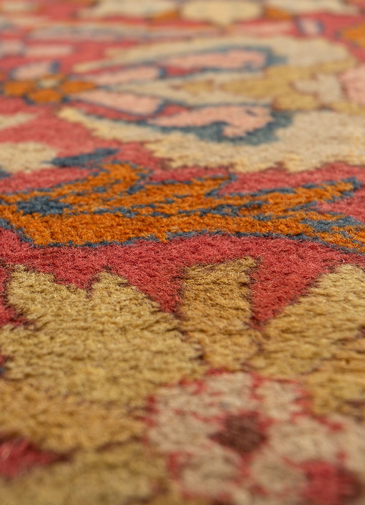 aalam blue wool hand knotted Rug - CloseUp aalam blue wool hand knotted Rug - CloseUp