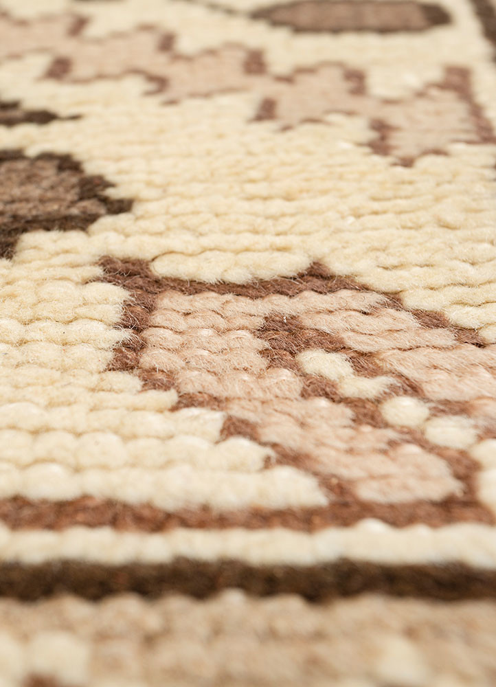 kiaan ivory wool hand knotted Rug - CloseUp kiaan ivory wool hand knotted Rug - CloseUp
