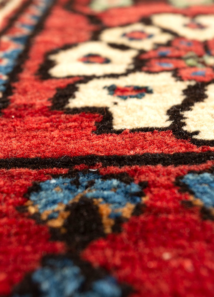 aalam blue wool hand knotted Rug - CloseUp aalam blue wool hand knotted Rug - CloseUp